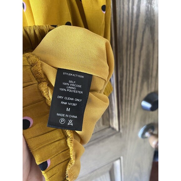 Astr The Label Drew Polka Dot Crop Top Yellow Women’s Medium(Revolve) - Picture 5 of 6